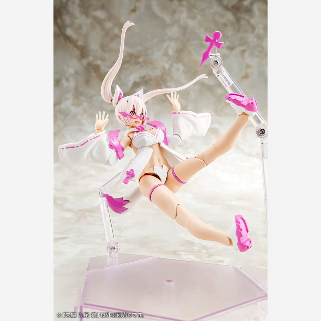 Box model kit Megami Device ASRA Nine-Tails Matsuri con yukata, orecchie da volpe, ventaglio e outfit ispirato ai festival giapponesi