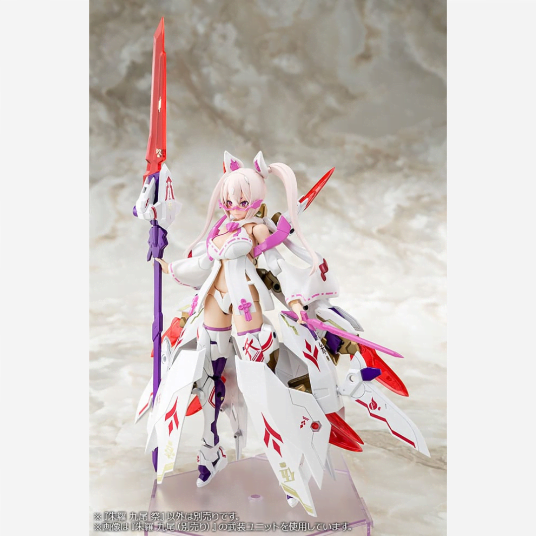 Box model kit Megami Device ASRA Nine-Tails Matsuri con yukata, orecchie da volpe, ventaglio e outfit ispirato ai festival giapponesi