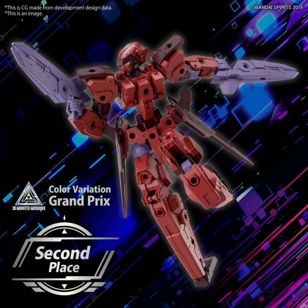 Bandai 30MM Espossito Y 1/144 rosso, mecha trasformabile con forma di volo, compatibile e personalizzabile con altri model kit della linea 30MM.
