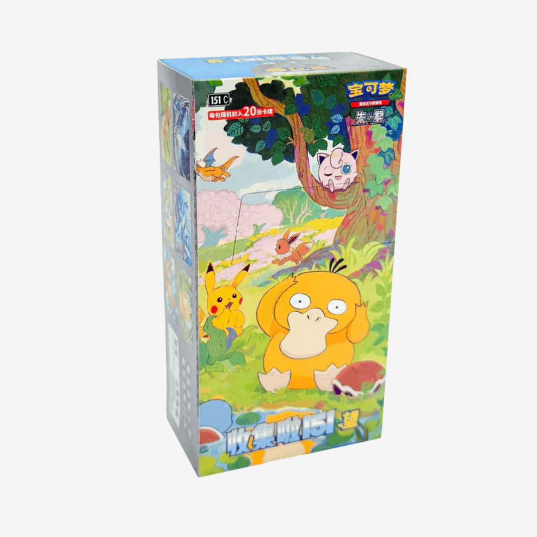 Pokémon 151 fat Box cinese con Psyduck, Pikachu e Jigglypuff - Set carte collezionabili per collezionisti TCG su Weeaboverse.it
