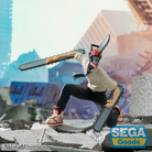 Figure SEGA Chainsaw Man Denji in posa d’azione con motoseghe, statue da collezione anime su Weeaboverse