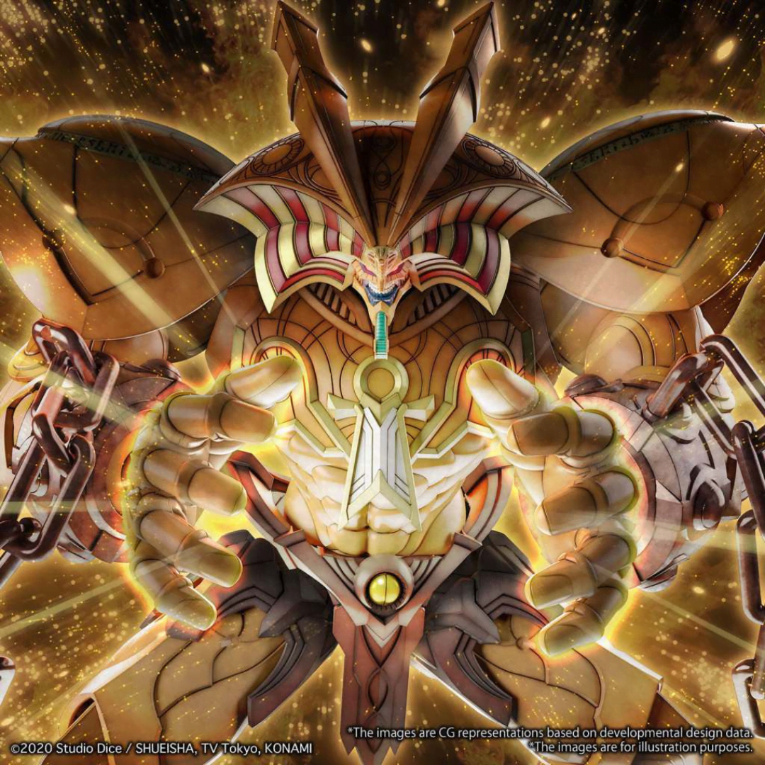 Model Kit Exodia il Proibito Yu-Gi-Oh!, figura dettagliata da assemblare senza colla, effetto scenico epico, per fan e collezionisti anime e card game.