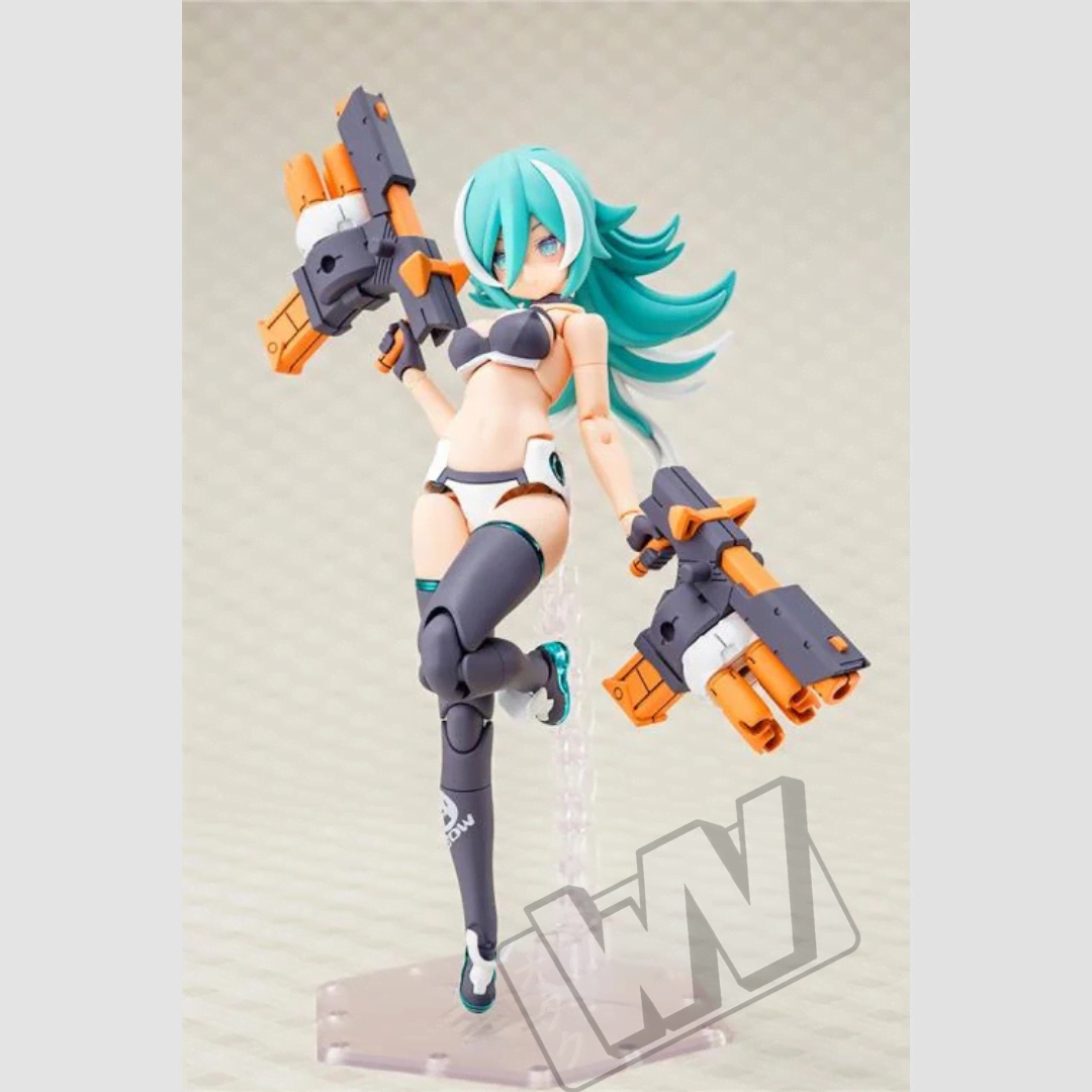 Model Kit Megami Device Puni Mofu Lang 1/1 con figure anime posabile, accessori mecha e box ufficiale Kotobukiya, modello da collezione per fan e hobbisti.