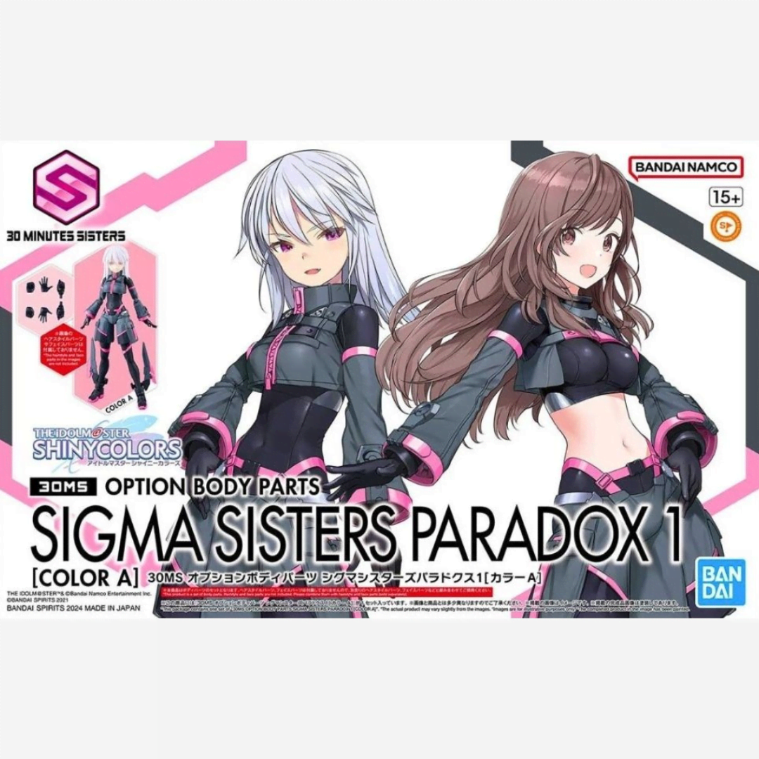 Box 30MS Sigma Sisters Paradox 1 Color A – Option Body Parts da The Idolmaster Shiny Colors per kit personalizzati anime mecha e idol