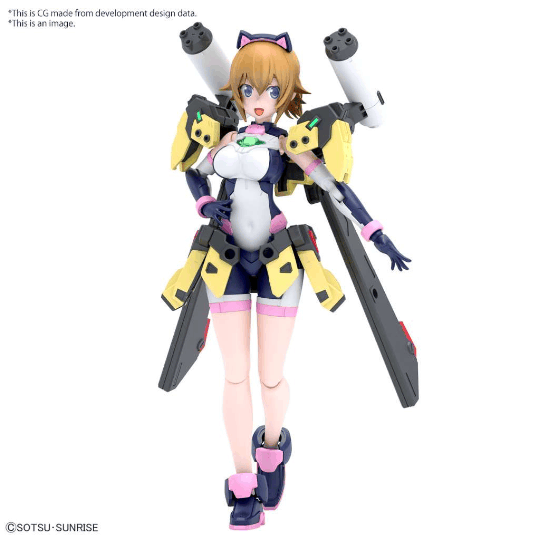 Box Model Kit Avatar Fumina Figure-rise Standard Bandai, anime girl con armatura mecha, da assemblare senza colla, ideale per fan Gundam Build Fighters.