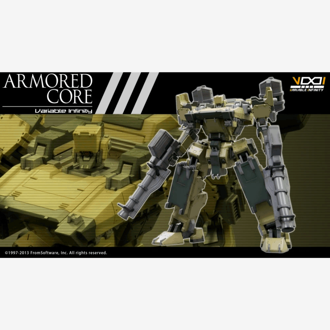 Box model kit GA Gan01 Sunshine-L Armored Core con design mecha militare, doppio cannone e look da battaglia futuristico