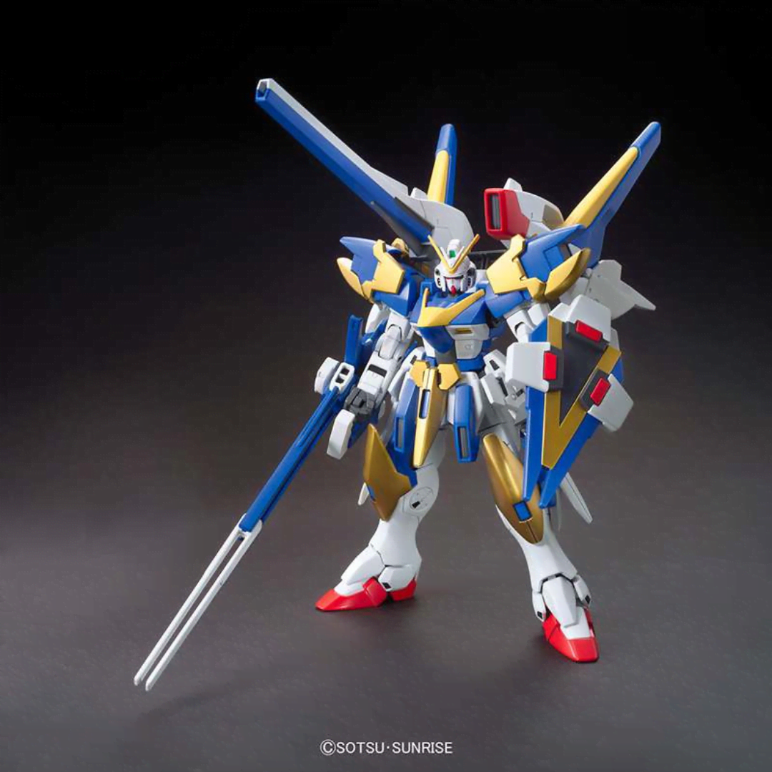 Box HGUC 1/144 Victory Two Assault Buster Gundam Bandai con beam rifle, scudo, beam saber e dettagli da collezione, serie Universal Century.