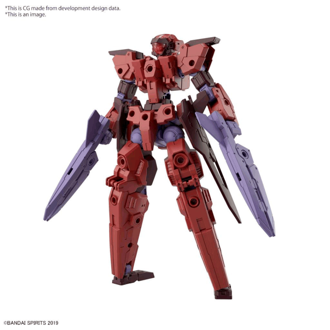Bandai 30MM Espossito Y 1/144 rosso, mecha trasformabile con forma di volo, compatibile e personalizzabile con altri model kit della linea 30MM.