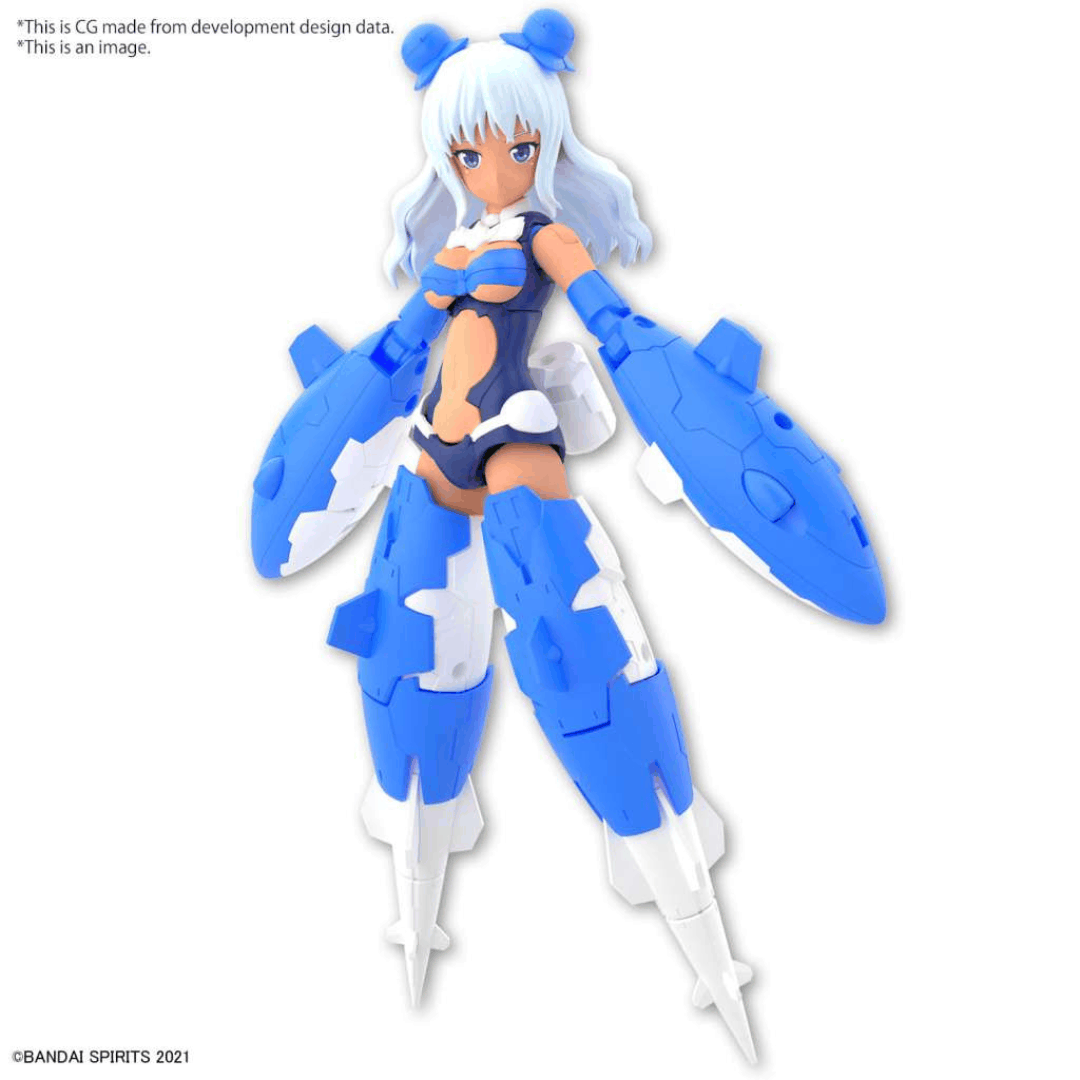 Bandai 30MS Siana Amarcia Vivace Form 1/144 – Model kit girl con armatura subacquea, volti espressivi e compatibilità con i kit 30MM.