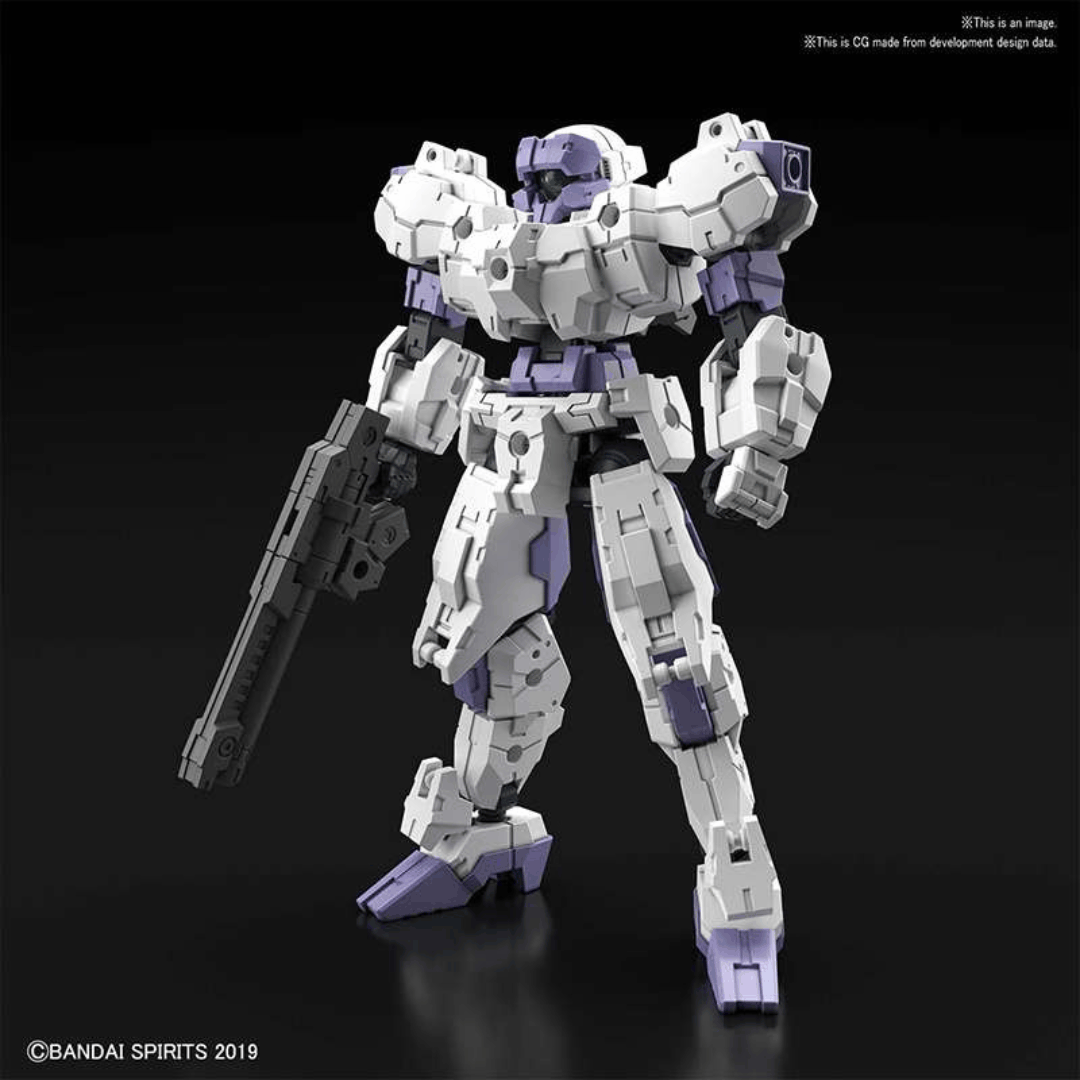 Model Kit Bandai 30MM eEXM-21 Rabiot White 1/144 con fucile, scudo, mani intercambiabili e struttura modulare compatibile con kit 30 Minutes Missions.