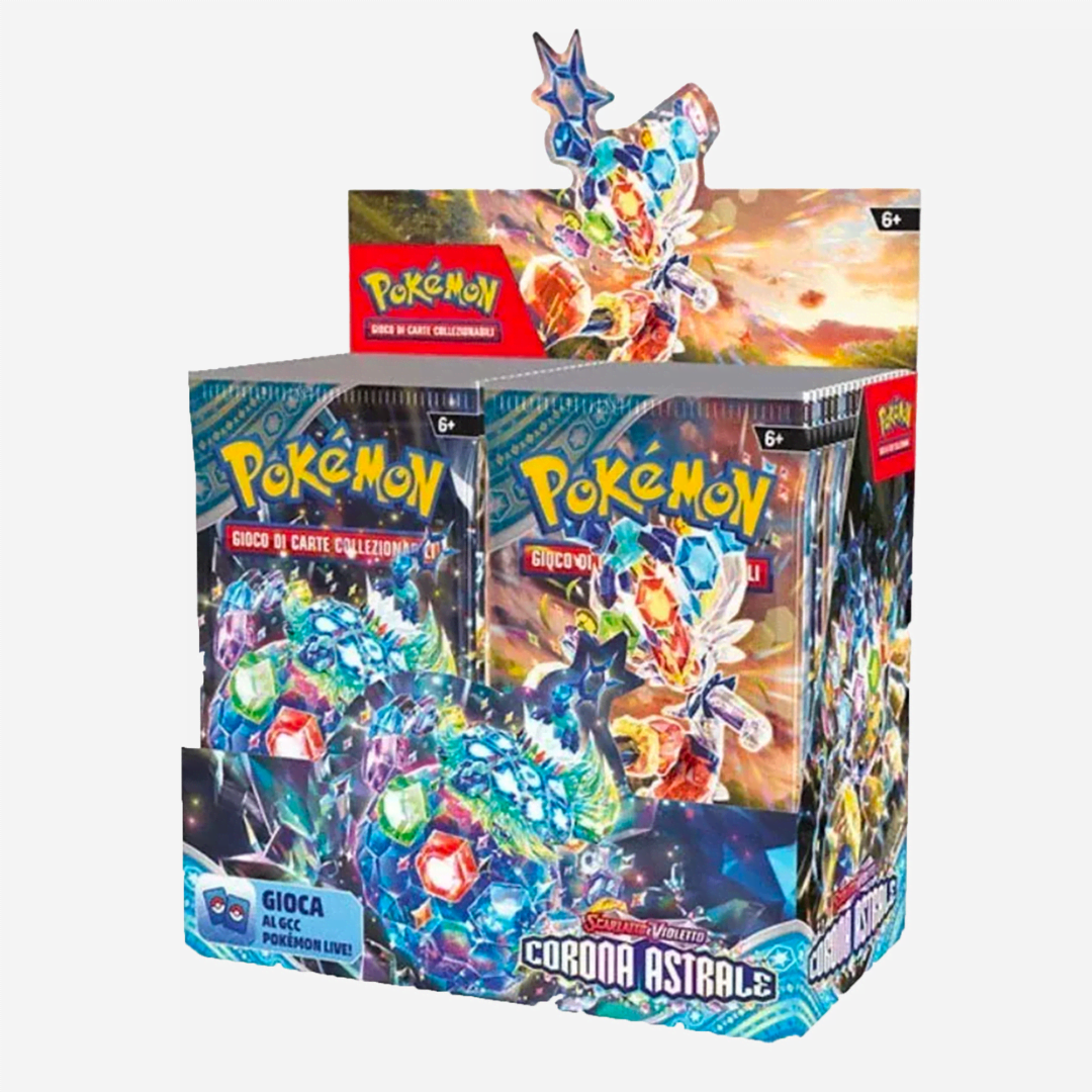 Box Pokémon Scarlatto e Violetto: Corona Astrale ITA – Display ufficiale con bustine collezionabili TCG su Weeaboverse