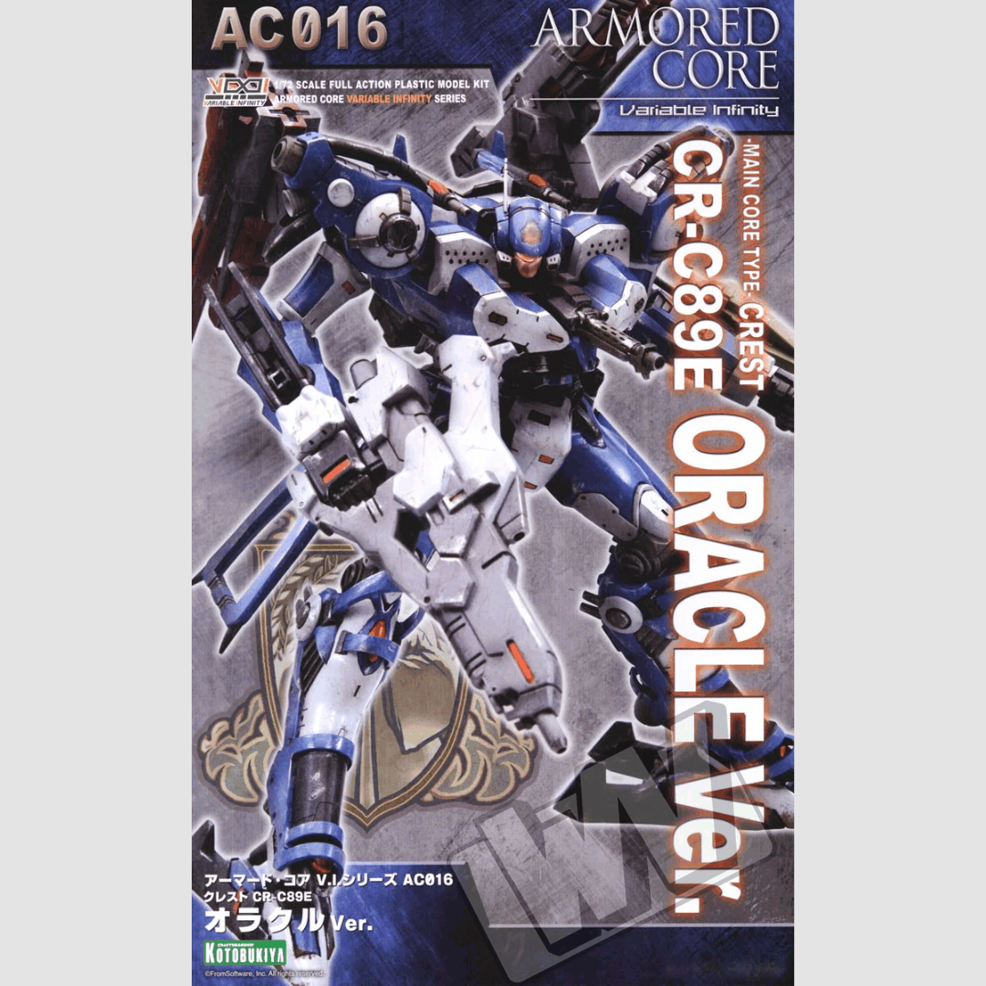 Box Crest CR-C89E Oracle Ver. Armored Core Kotobukiya 1/72: model kit 19 cm dettagliato, mecha da montare per collezionisti e fan di FromSoftware