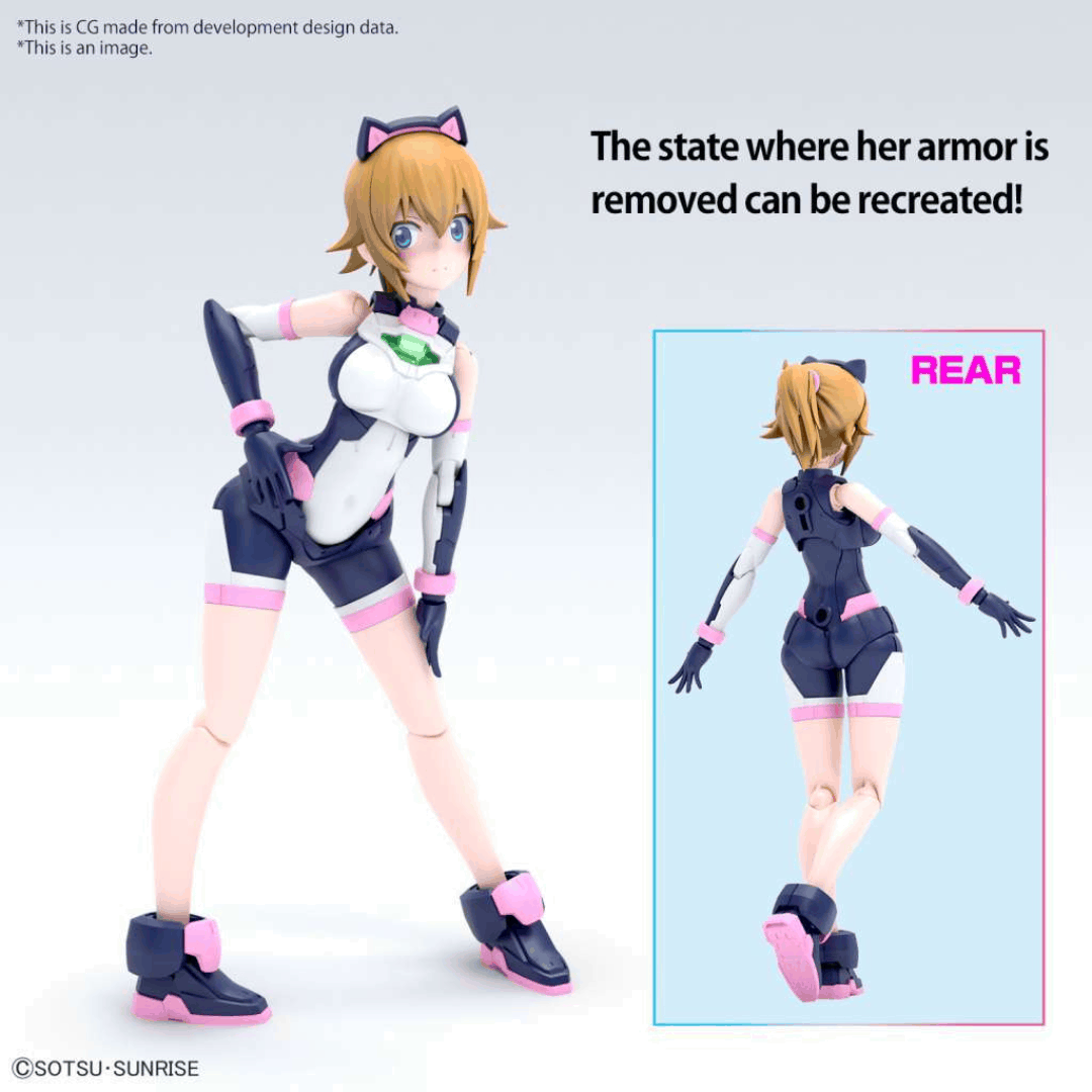 Box Model Kit Avatar Fumina Figure-rise Standard Bandai, anime girl con armatura mecha, da assemblare senza colla, ideale per fan Gundam Build Fighters.