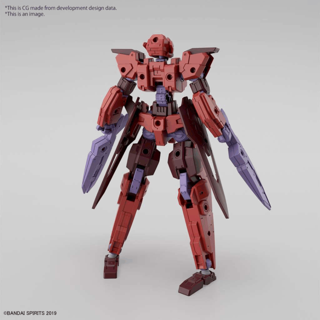 Bandai 30MM Espossito Y 1/144 rosso, mecha trasformabile con forma di volo, compatibile e personalizzabile con altri model kit della linea 30MM.