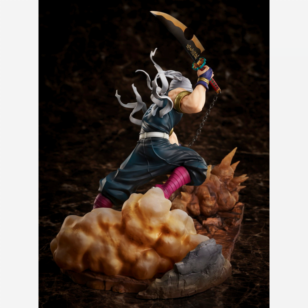Statua Tengen Uzui 28 cm da Demon Slayer, figure anime ufficiale in PVC con posa d’azione su base scenica – disponibile su Weeaboverse