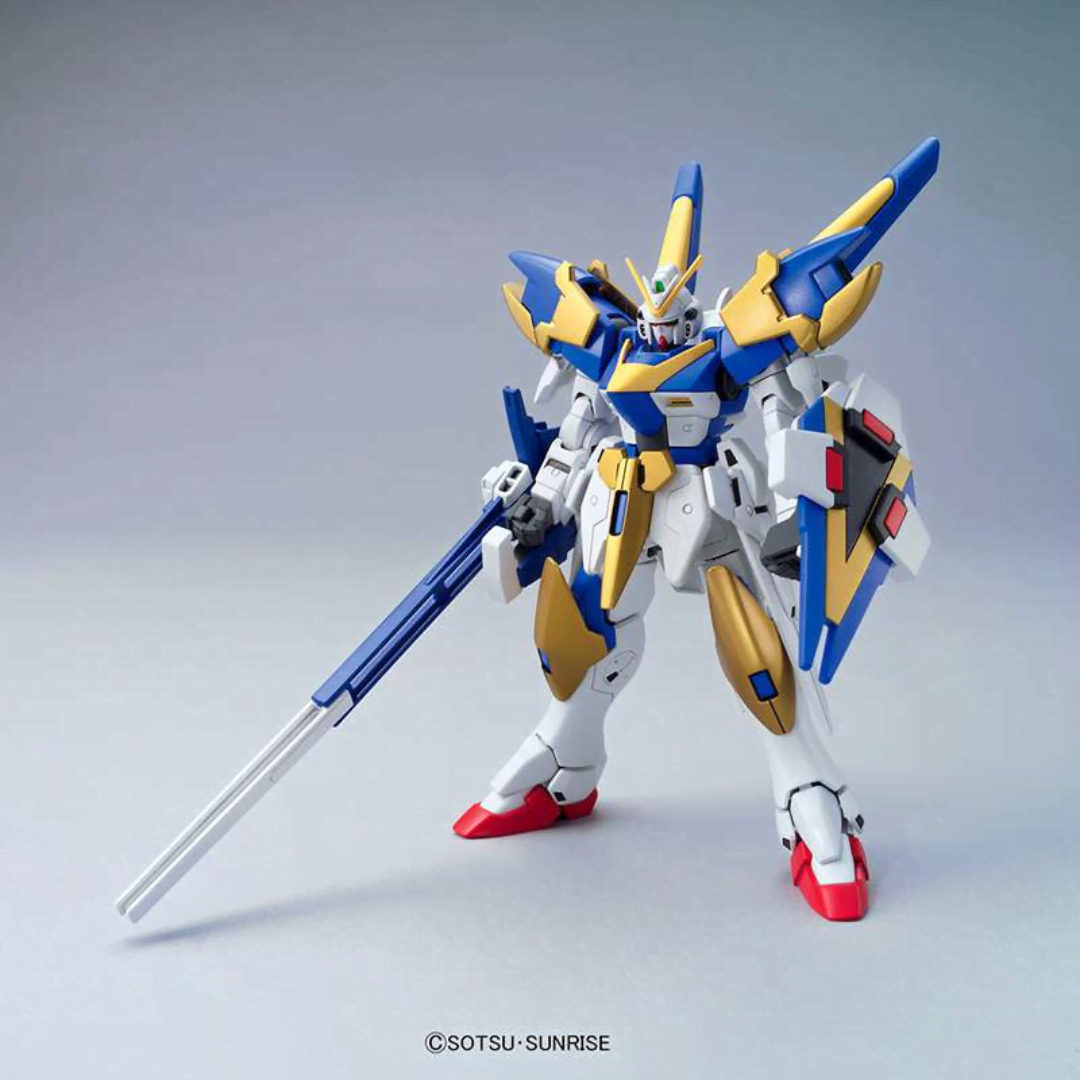 Box HGUC 1/144 Victory Two Assault Buster Gundam Bandai con beam rifle, scudo, beam saber e dettagli da collezione, serie Universal Century.
