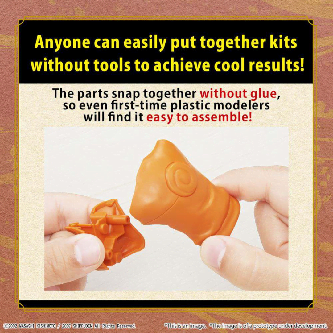 Box Model Kit Entry Grade Naruto Uzumaki Bandai, modellino in scala 1/10, facile da montare e dettagliato, perfetto per fan di Naruto Shippuden.