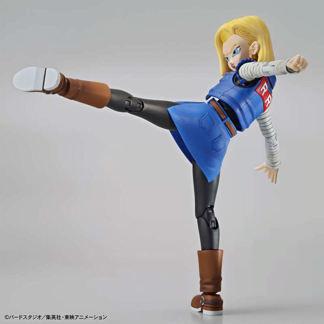 Box Model Kit Android 18 Figure-rise Standard Bandai, da assemblare senza colla, con parti speciali, per fan e collezionisti Dragon Ball Z.