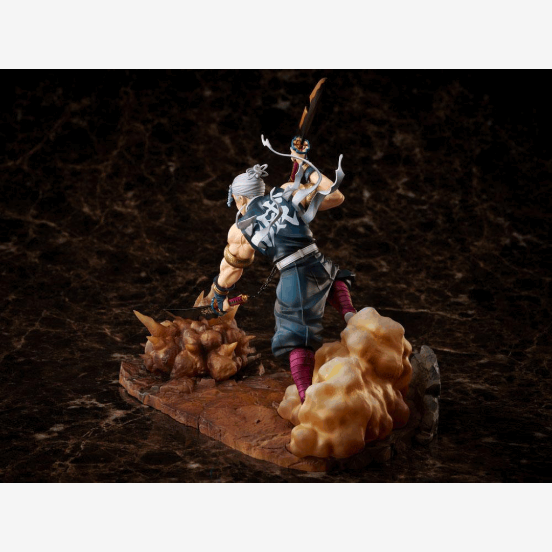 Statua Tengen Uzui 28 cm da Demon Slayer, figure anime ufficiale in PVC con posa d’azione su base scenica – disponibile su Weeaboverse