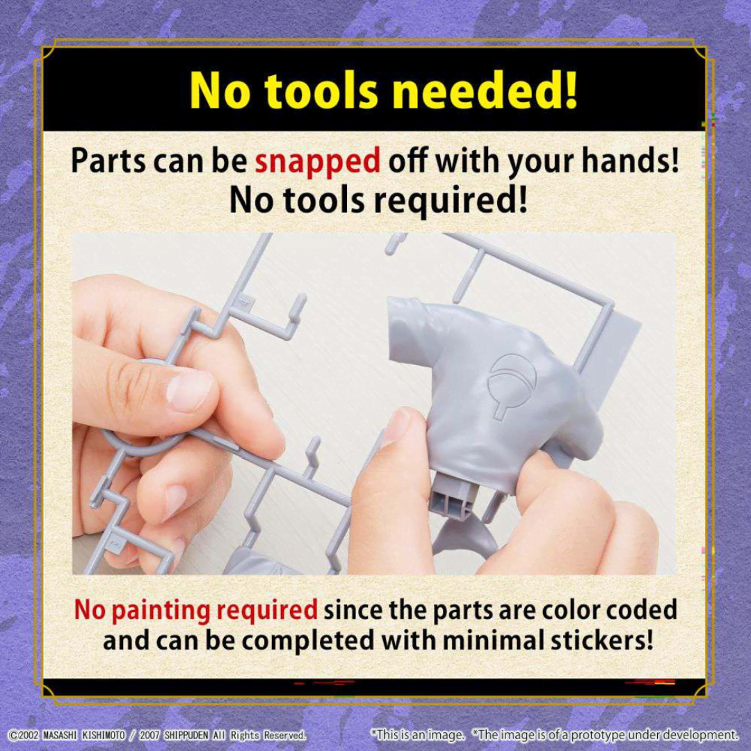 Box Model Kit Entry Grade Uchiha Sasuke Bandai, modellino anime dettagliato da assemblare, senza colla, con katana inclusa, scala 1/10.