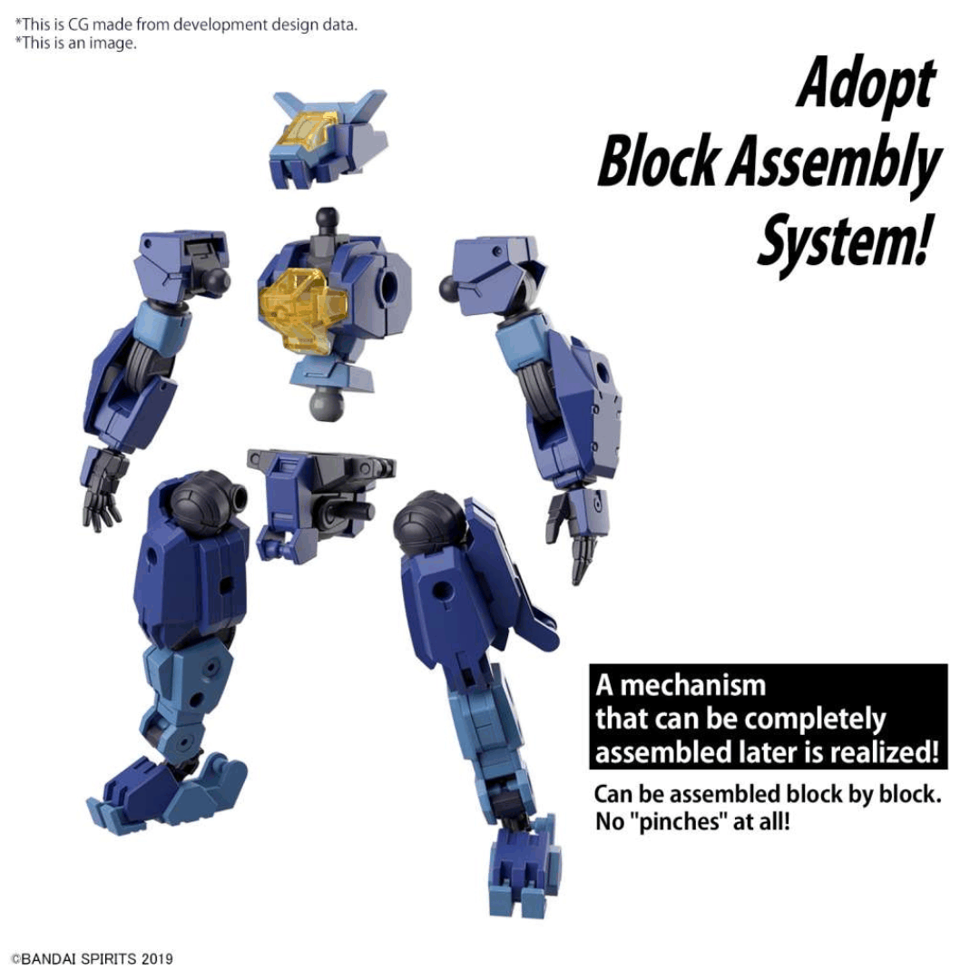 Model Kit Bandai 30MM Forestieri 03 Blue – kit 1/144 con sistema modulare, armatura personalizzabile, giunti 3mm e Roy Roy incluso