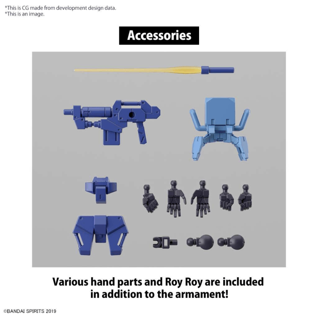 Model Kit Bandai 30MM Forestieri 03 Blue – kit 1/144 con sistema modulare, armatura personalizzabile, giunti 3mm e Roy Roy incluso