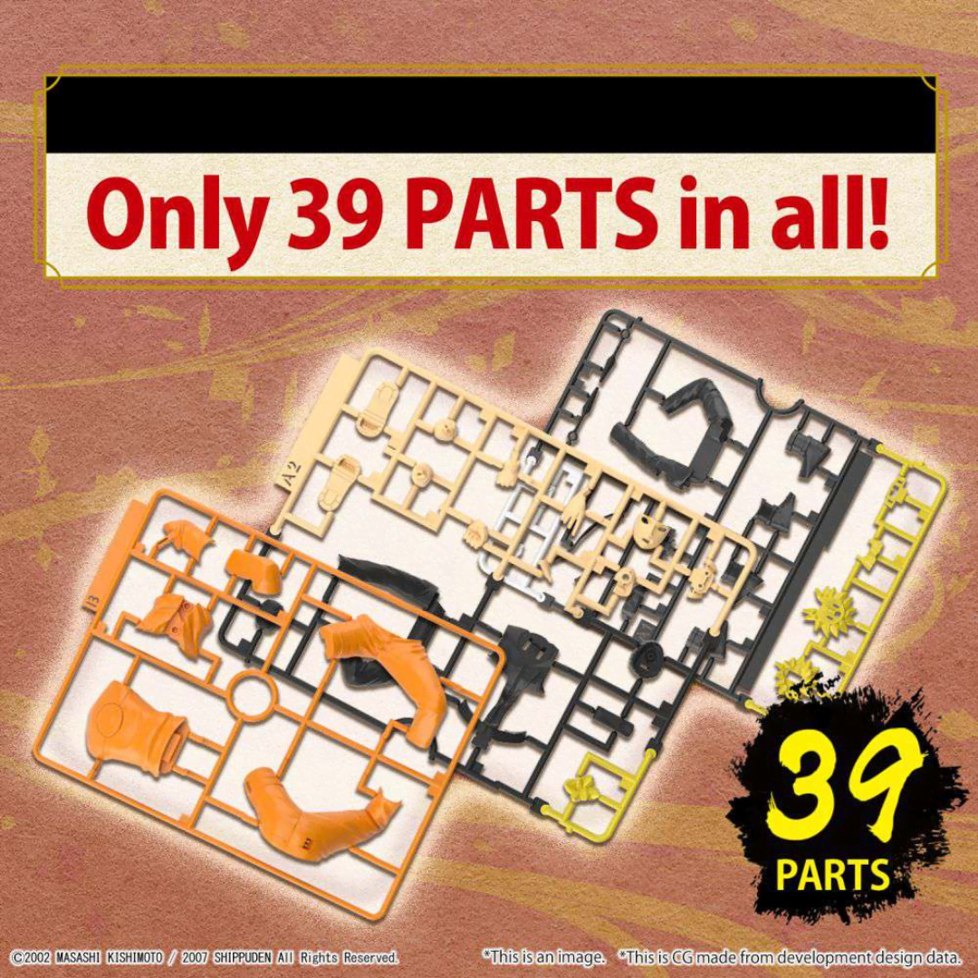 Box Model Kit Entry Grade Naruto Uzumaki Bandai, modellino in scala 1/10, facile da montare e dettagliato, perfetto per fan di Naruto Shippuden.