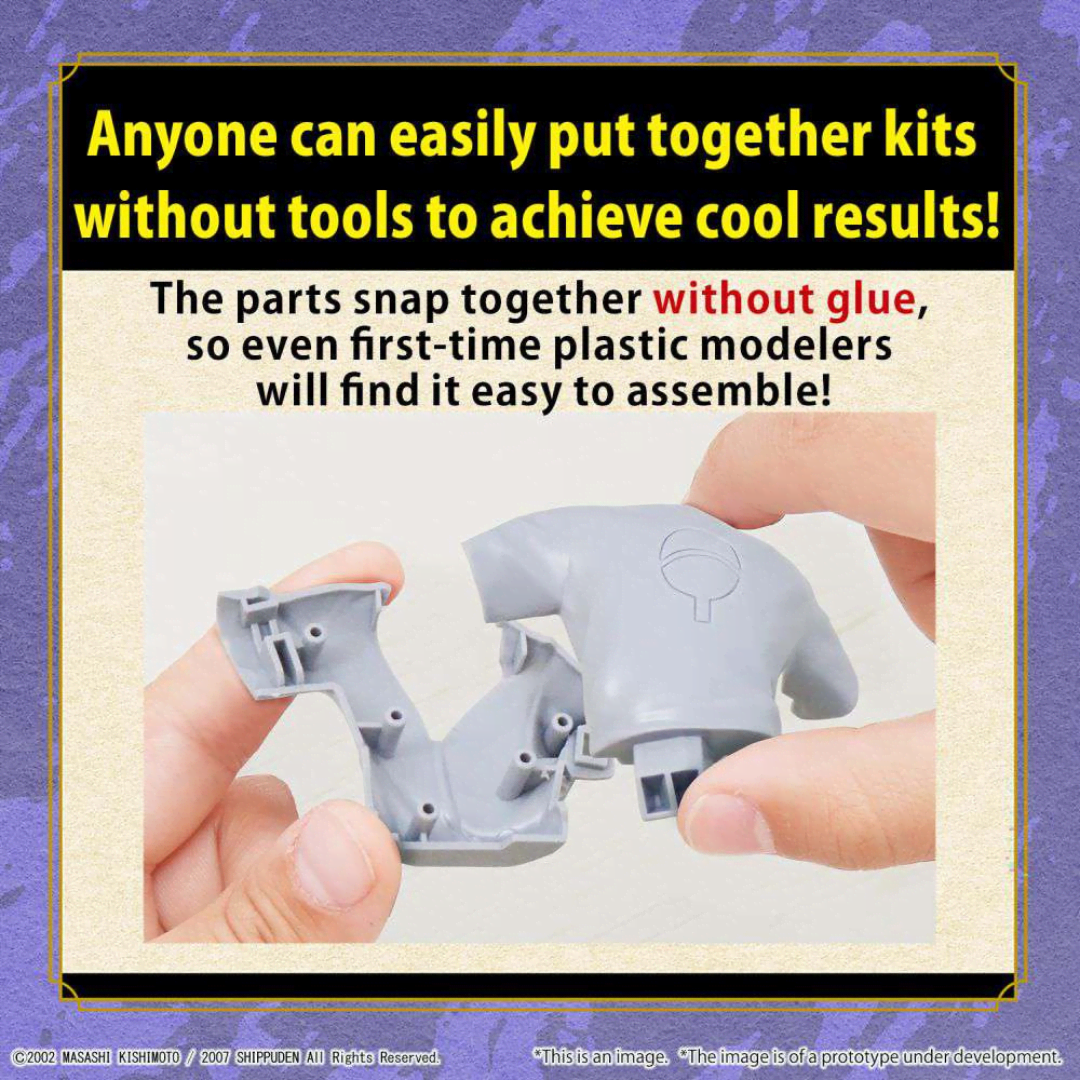 Box Model Kit Entry Grade Uchiha Sasuke Bandai, modellino anime dettagliato da assemblare, senza colla, con katana inclusa, scala 1/10.