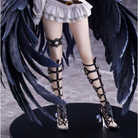 Figure Albedo Overlord 25 cm con ali nere dettagliate e outfit bianco elegante su base rotonda – edizione da collezione