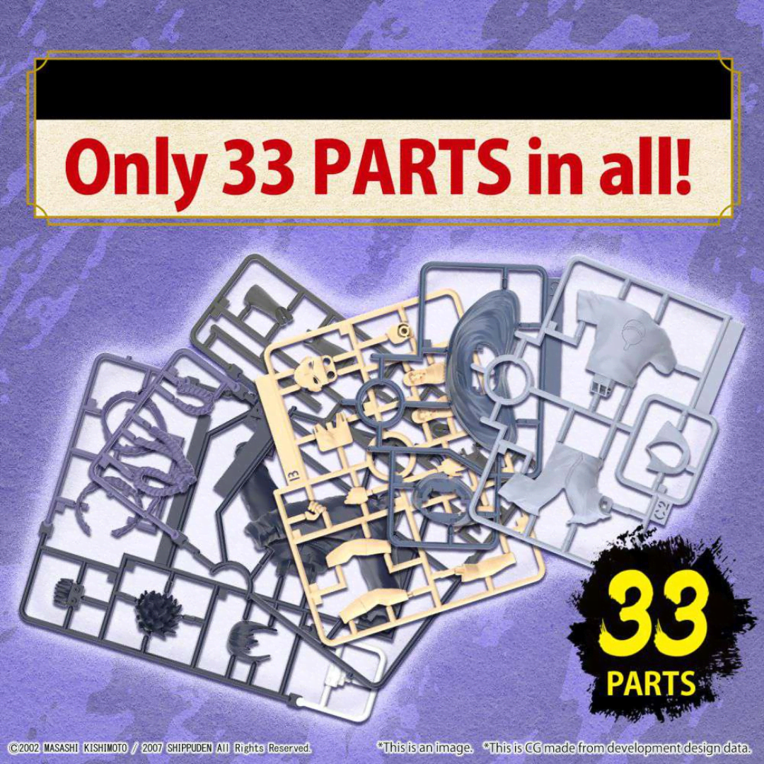 Box Model Kit Entry Grade Uchiha Sasuke Bandai, modellino anime dettagliato da assemblare, senza colla, con katana inclusa, scala 1/10.