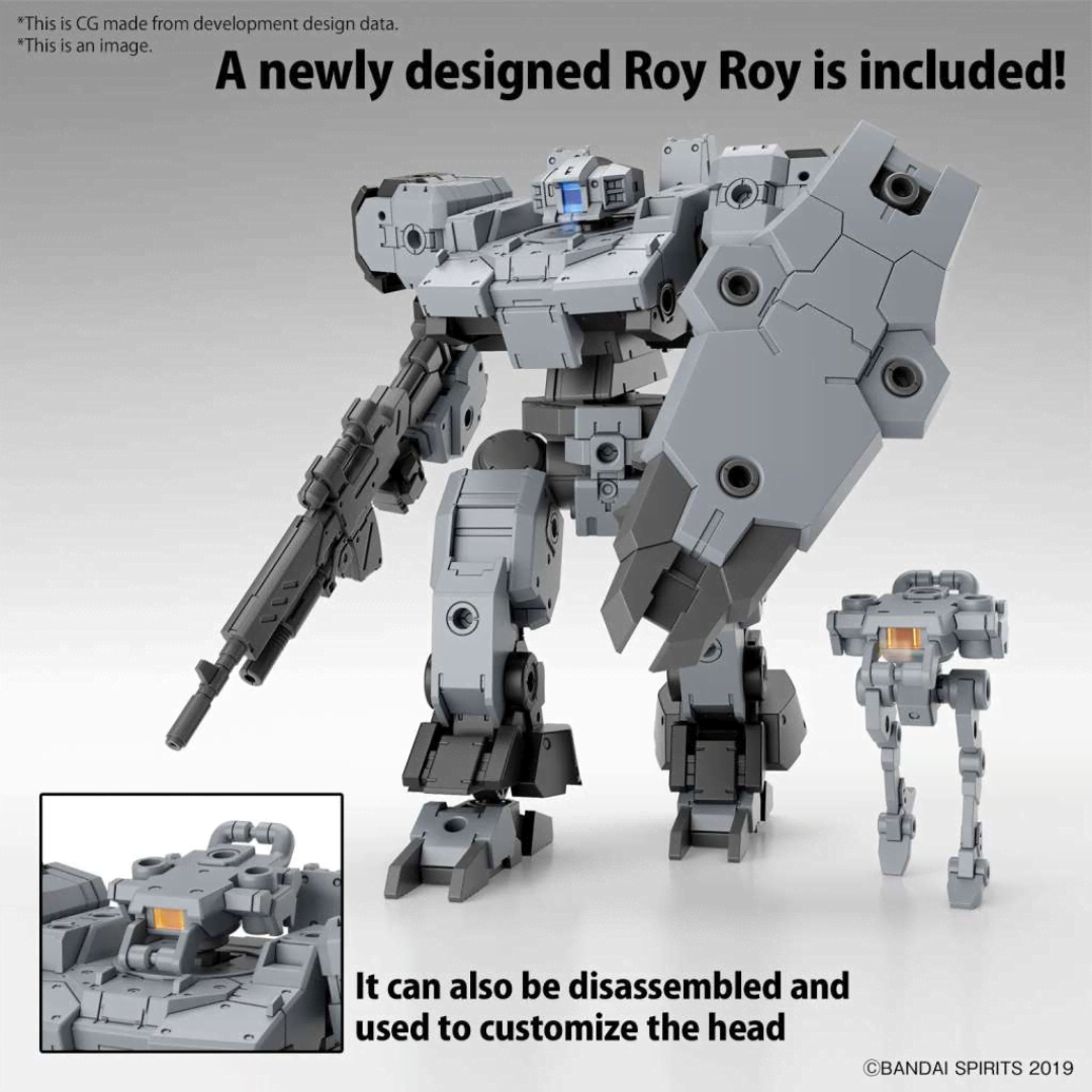 30MM eEXM-9 Baskyrotto Gray Bandai – model kit 1/144 altamente espandibile con fucile, scudo, giunti 3mm e drone RoiRoi incluso