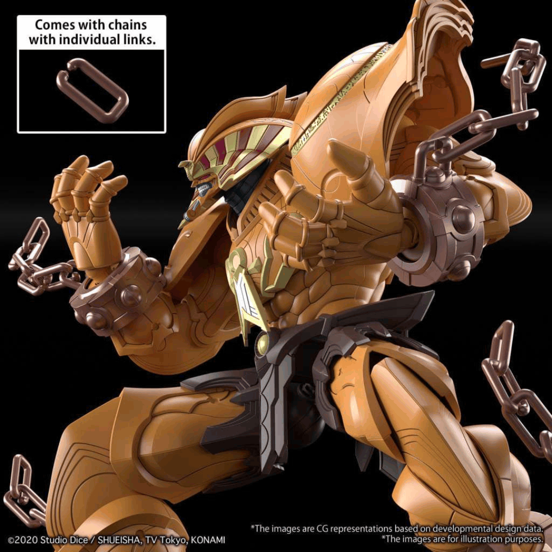 Model Kit Exodia il Proibito Yu-Gi-Oh!, figura dettagliata da assemblare senza colla, effetto scenico epico, per fan e collezionisti anime e card game.