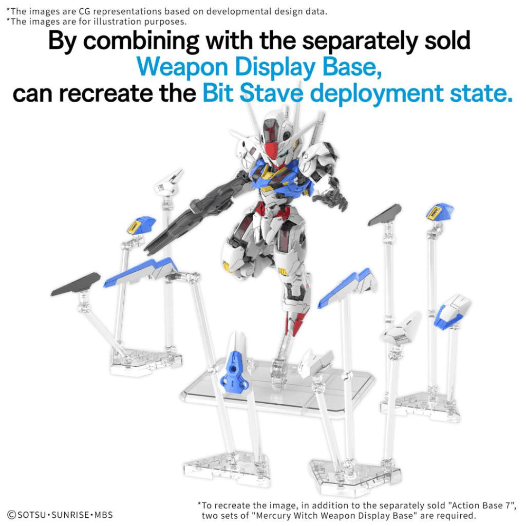 Model Kit MGSD Gundam Aerial Bandai da The Witch from Mercury, formato SD dettagliato, armatura premium e articoli traslucidi per pose dinamiche.