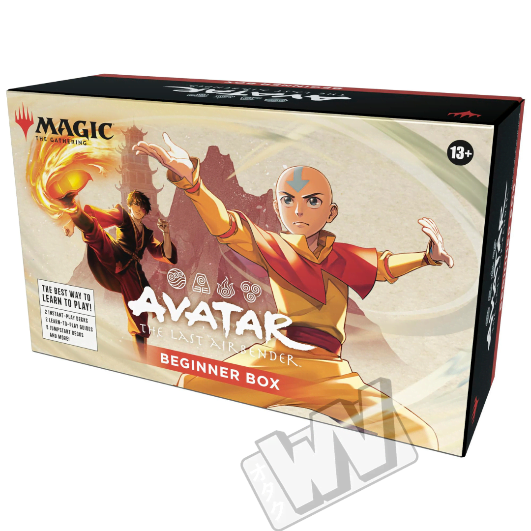 Set Introduttivo Magic The Gathering Avatar The Last Airbender con mazzi Aang e Zuko, mazzetti tematici, tappetini e segnapunti vita per due giocatori