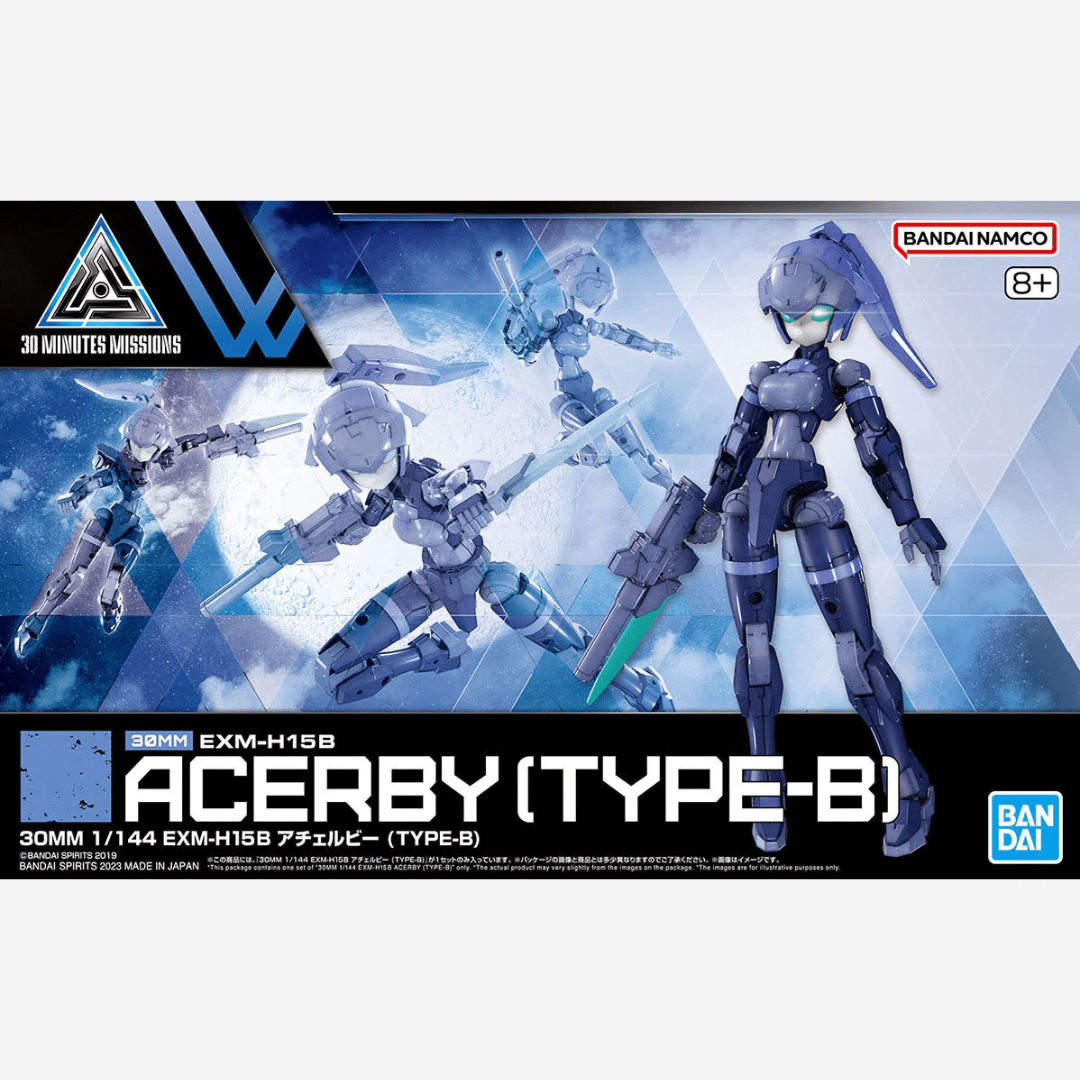 Model kit Bandai 30MM EXM-H15B Acerby Type-B scala 1/144 – Mecha personalizzabile con armatura e armi modulari della Maxion Army.