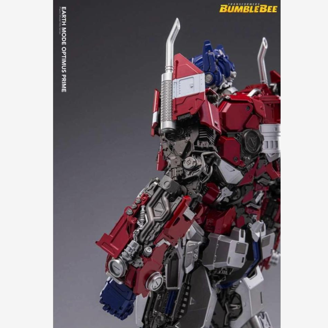 Modello Optimus Prime Yolopark da Bumblebee, kit dettagliato da assemblare senza colla, con ascia e blaster, perfetto per collezionisti Transformers