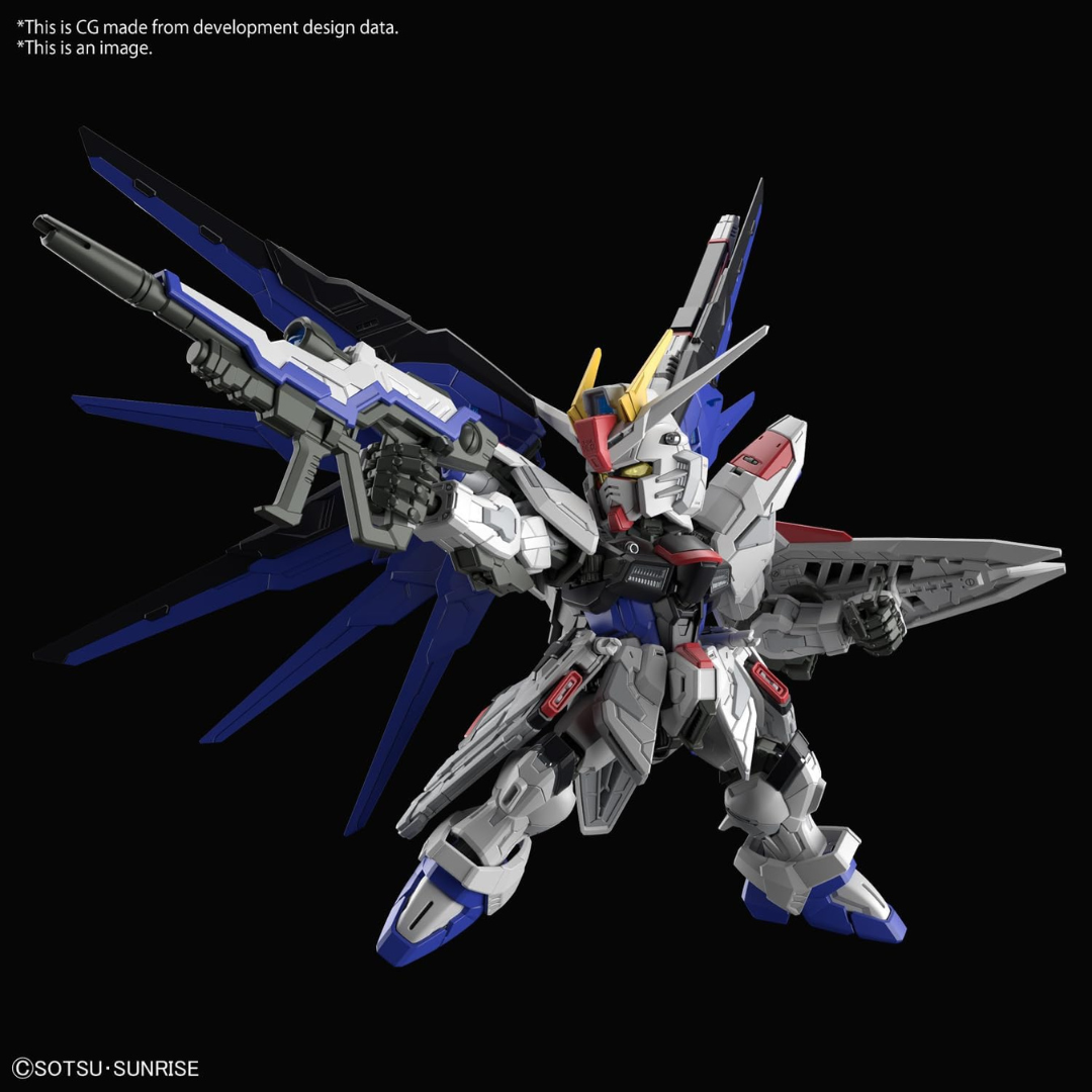 Box MGSD Freedom Gundam ZGMF-X10A Bandai – kit Gunpla SD altamente dettagliato, snodabile e da assemblare senza colla né vernice