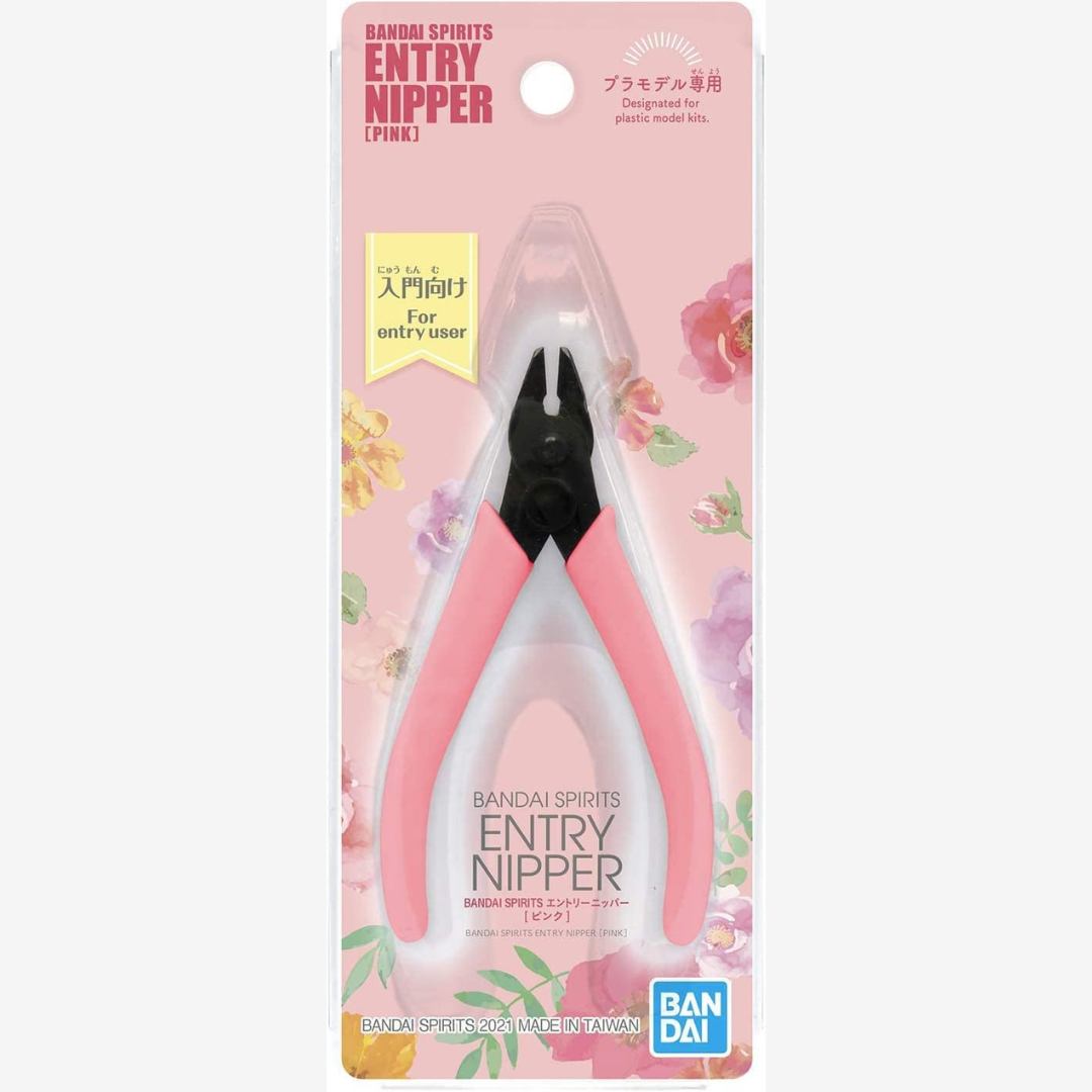 Bandai Entry Nipper rosa per modellismo – pinza da taglio base per Gunpla e model kit, manico ergonomico, ideale per principianti e collezionisti.