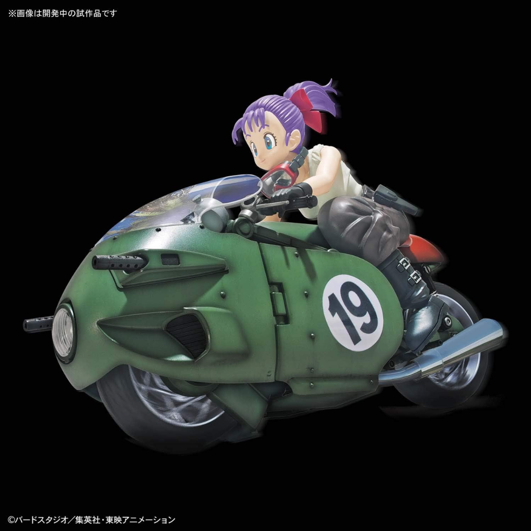 Model kit Bandai Figure-rise Mechanics Bulma’s Variable No.19 Motorcycle Dragon Ball, 3 modalità trasformabili senza colla né vernice, da assemblare.