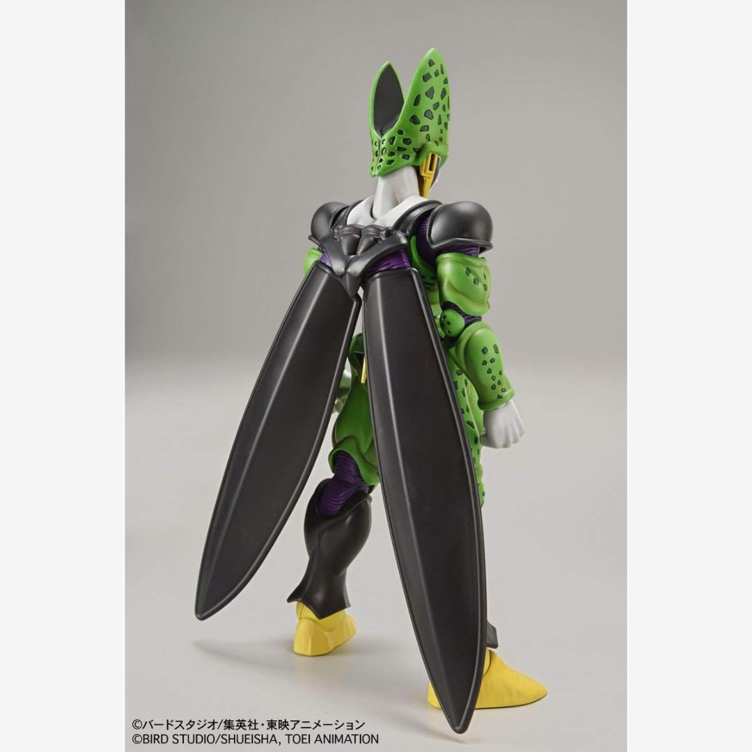 Box model kit Figure-rise Standard Bandai di Perfect Cell Dragon Ball Z, plastico da assemblare senza colla, articolato e dettagliato per collezionisti.