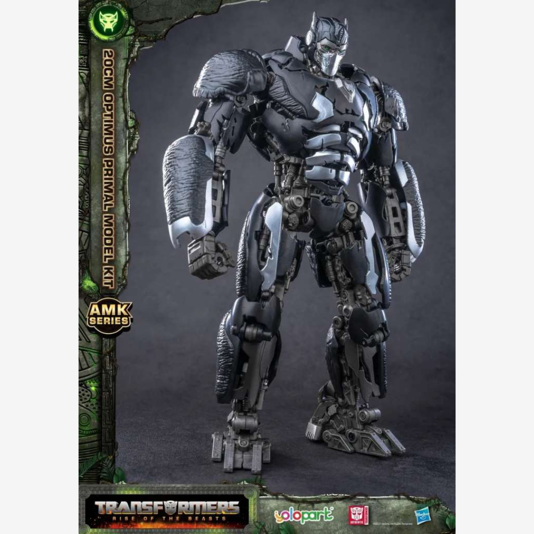 Model Kit Optimus Primal 20cm AMK Series – Transformers Rise of the Beasts, snodabile, dettagliato, senza colla né vernice, con accessori inclusi.