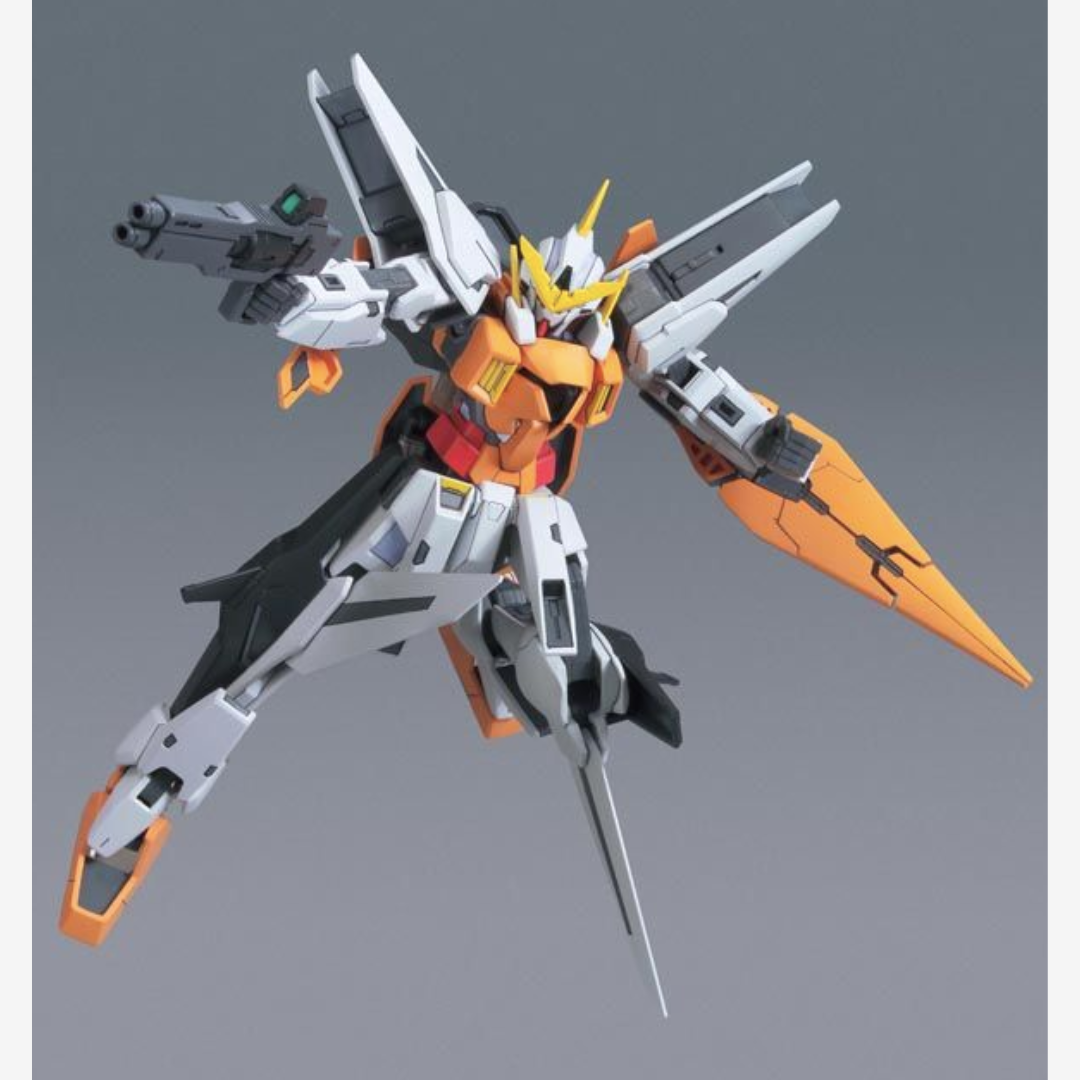 Box HG 1/144 Gundam Kyrios Bandai – Gunpla trasformabile della serie Gundam 00, modello da assemblare senza colla né verniciatura.