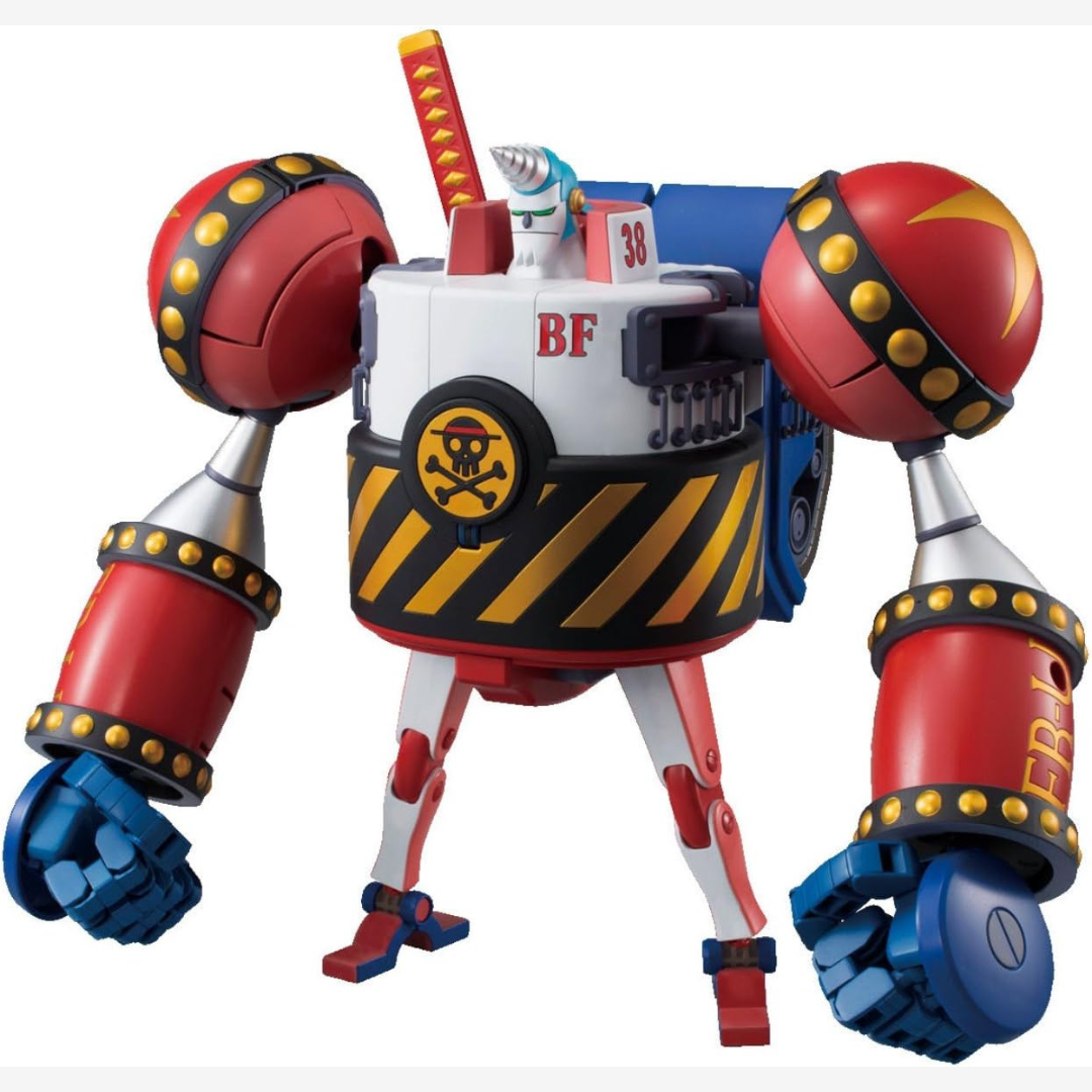 Box Bandai One Piece General Franky BF38, mecha gigante dei Mugiwara, kit da assemblare senza colla con dettagli fedeli all’anime per fan e modellisti