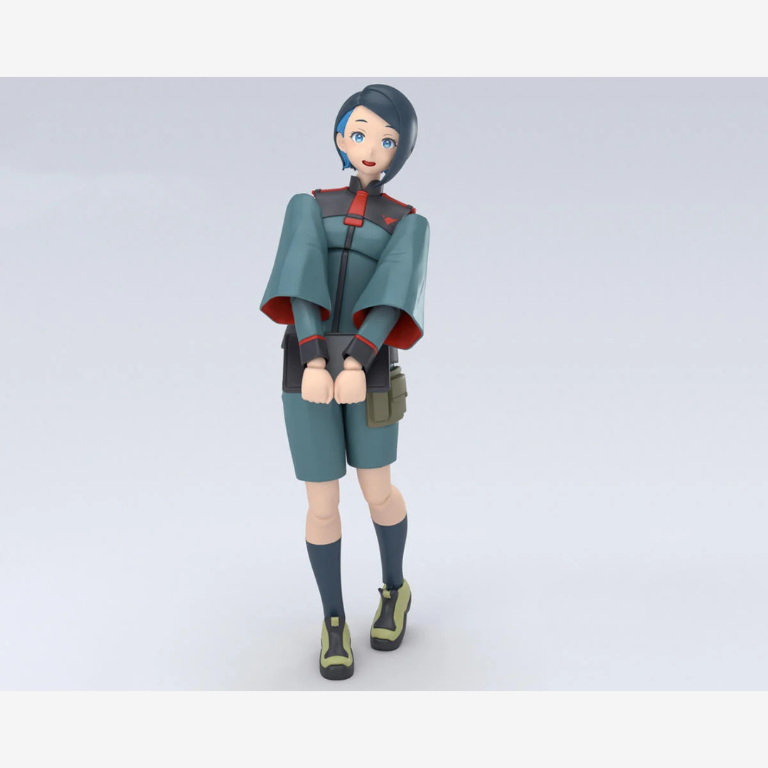 Box Figure-rise Standard Nika Nanaura Bandai da The Witch from Mercury, model kit anime 2024 da assemblare, senza colla né verniciatura.