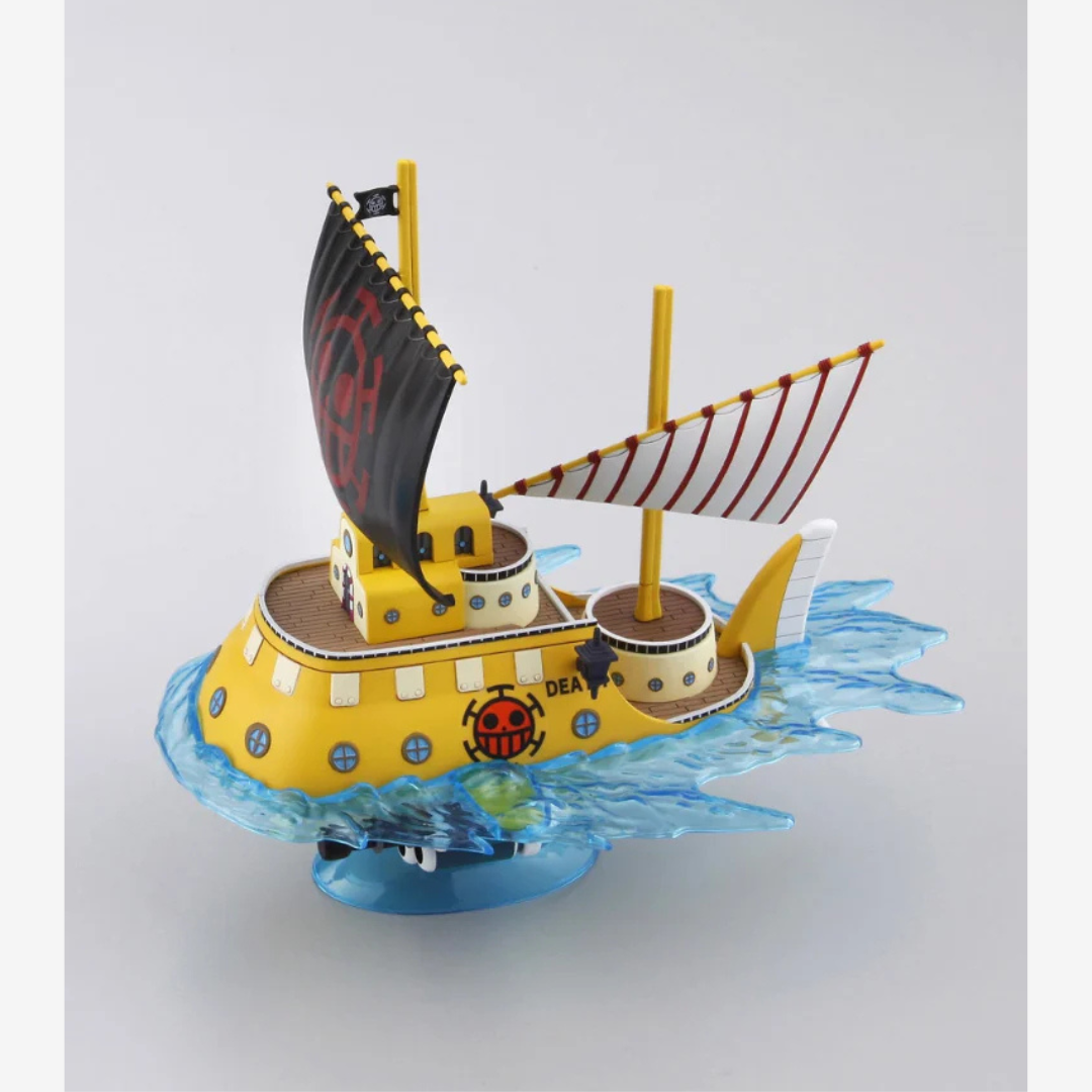 Modellino Bandai Polar Tang One Piece, sottomarino giallo dei Heart Pirates di Trafalgar Law, kit da assemblare senza colla per fan anime e collezionisti