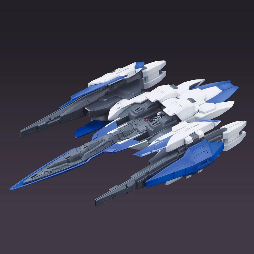 Gunpla MG 00 Raiser Bandai Master Grade da Gundam 00 – Mobile Suit GN-0000+GNR-010, kit modellismo dettagliato senza colla per fan Celestial Being.