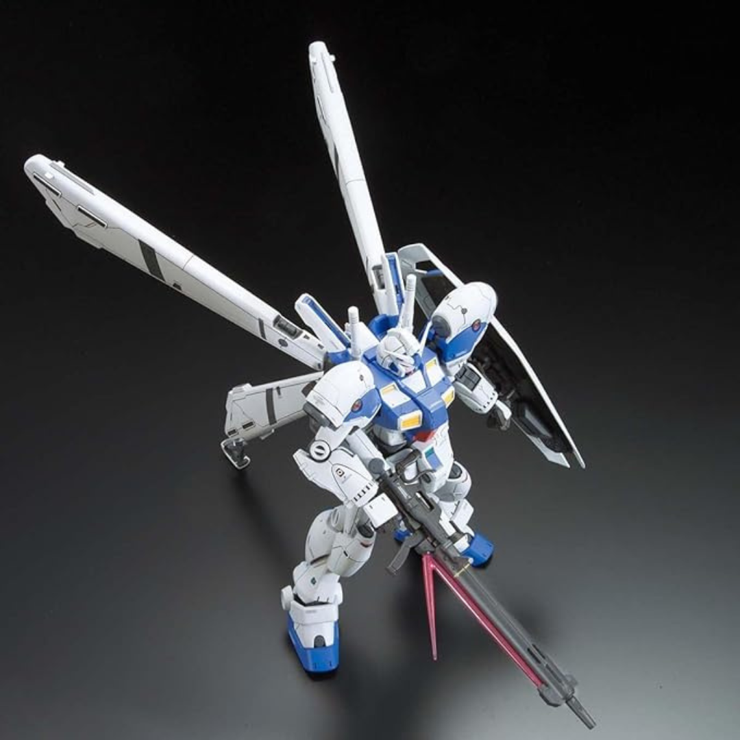 Gunpla HG RX-78GP02A Gundam Physalis 1/144 con scudo e fucile, mobile suit bianco-blu da Gundam 0083, perfetto per fan e modellisti di Gunpla