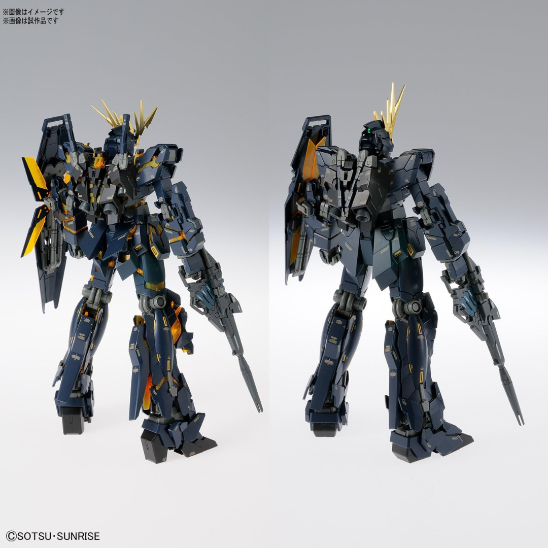 MG 1/100 Banshee Unicorn Gundam 02 Ver.Ka con Psycho Frame arancione. Kit Gunpla UC0096 da assemblare senza colla, design iconico Katoki.