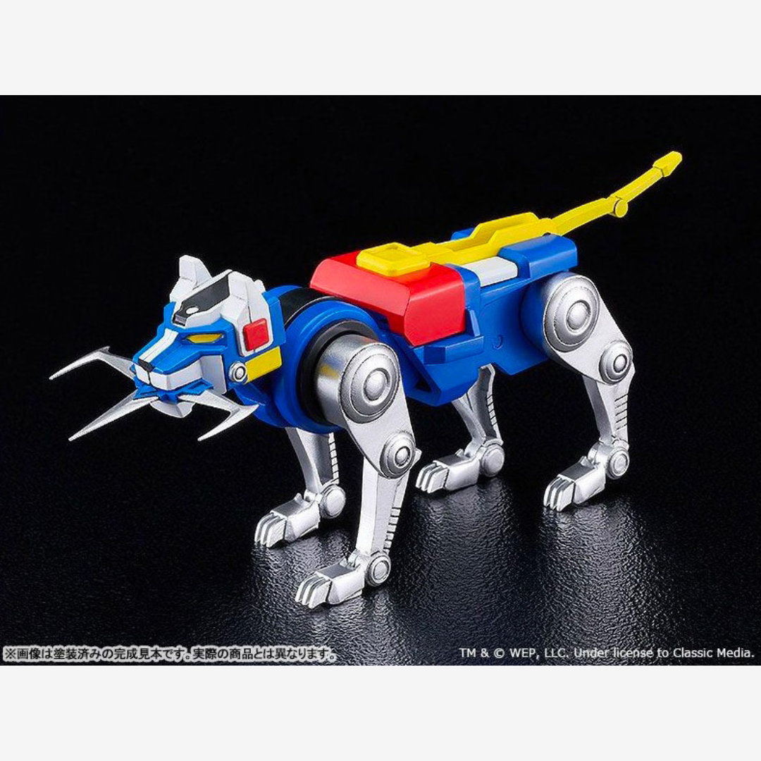MODEROID Voltron Lion Force – kit da assemblare con i 5 leoni combinabili, mecha snodato anni ’80, senza colla né vernici, per collezionisti e fan anime.