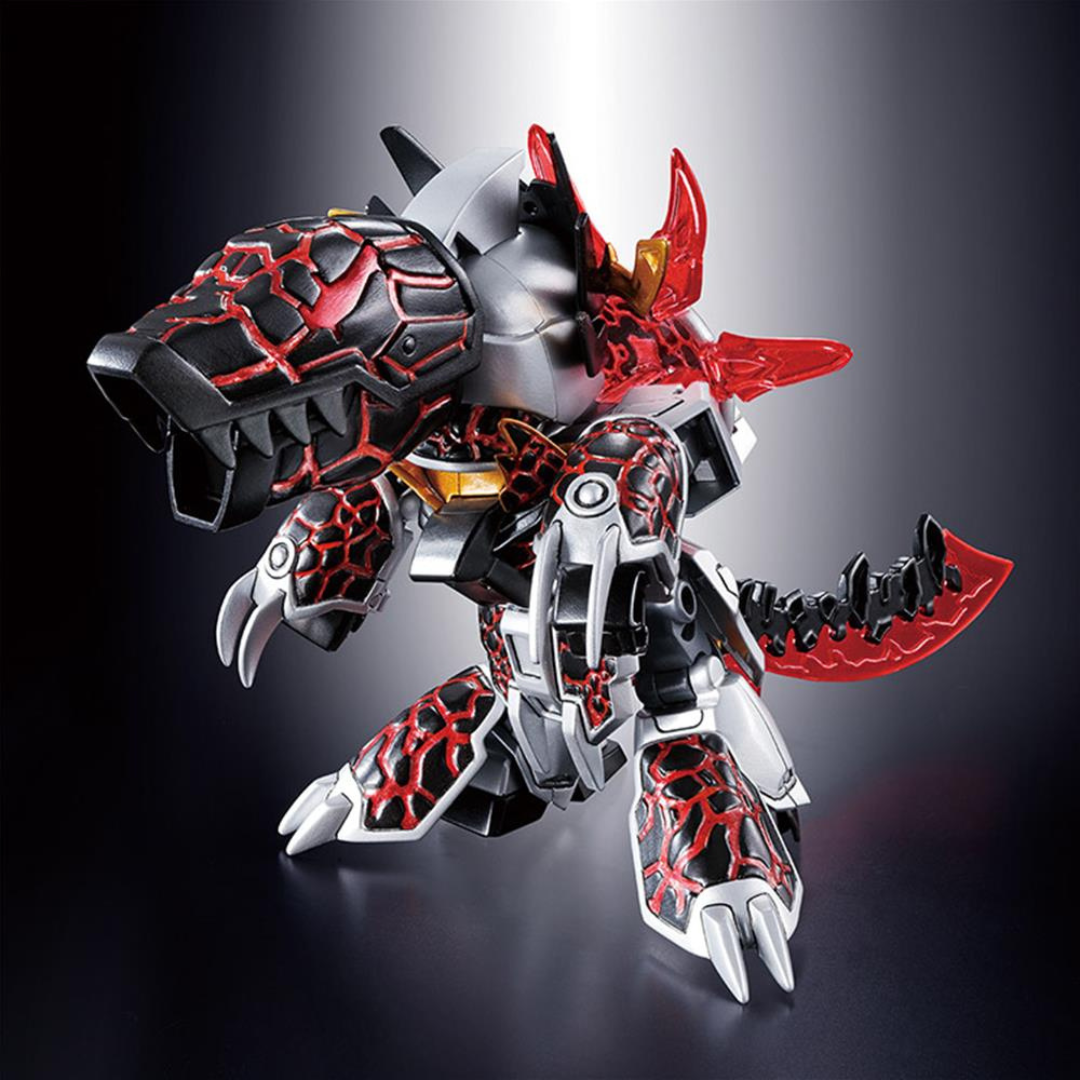 Model Kit SD Gundam Dong Zhuo Providence Bandai – Gunpla nero e rosso trasformabile, con lama trasparente, da assemblare senza colla né vernice.